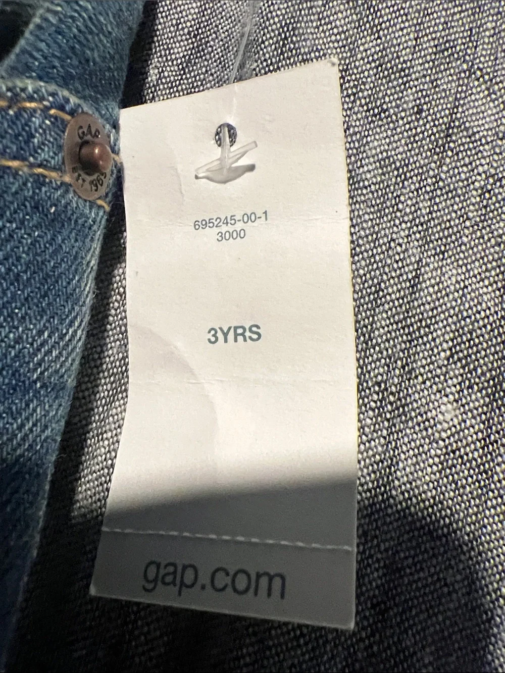 GAP Men's Blue Washed Straight Jeans